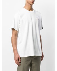 weißes bedrucktes T-Shirt mit einem Rundhalsausschnitt von rag & bone