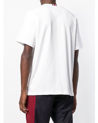 weißes bedrucktes T-Shirt mit einem Rundhalsausschnitt von Hilfiger Collection