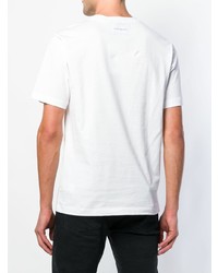 weißes bedrucktes T-Shirt mit einem Rundhalsausschnitt von Calvin Klein Jeans