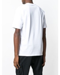 weißes bedrucktes T-Shirt mit einem Rundhalsausschnitt von Pam Perks And Mini