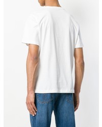 weißes bedrucktes T-Shirt mit einem Rundhalsausschnitt von Calvin Klein Jeans