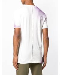 weißes bedrucktes T-Shirt mit einem Rundhalsausschnitt von Damir Doma