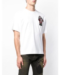 weißes bedrucktes T-Shirt mit einem Rundhalsausschnitt von Diesel Black Gold