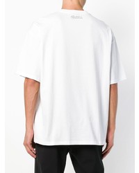 weißes bedrucktes T-Shirt mit einem Rundhalsausschnitt von Lanvin