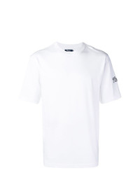 weißes bedrucktes T-Shirt mit einem Rundhalsausschnitt von Thames