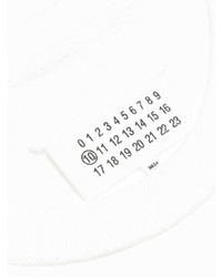 weißes bedrucktes T-Shirt mit einem Rundhalsausschnitt von Maison Margiela