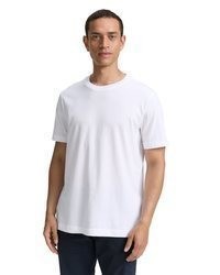 weißes bedrucktes T-Shirt mit einem Rundhalsausschnitt von Tom Tailor