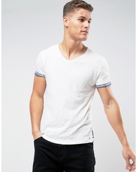 weißes bedrucktes T-Shirt mit einem Rundhalsausschnitt von Tom Tailor