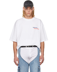 weißes bedrucktes T-Shirt mit einem Rundhalsausschnitt von Tommy Jeans x Martine Rose