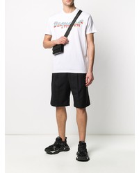 weißes bedrucktes T-Shirt mit einem Rundhalsausschnitt von DSQUARED2