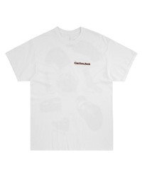 weißes bedrucktes T-Shirt mit einem Rundhalsausschnitt von Travis Scott Astroworld