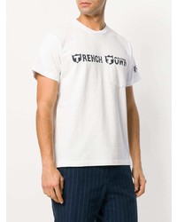 weißes bedrucktes T-Shirt mit einem Rundhalsausschnitt von Engineered Garments