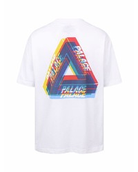 weißes bedrucktes T-Shirt mit einem Rundhalsausschnitt von Palace