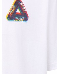 weißes bedrucktes T-Shirt mit einem Rundhalsausschnitt von Palace