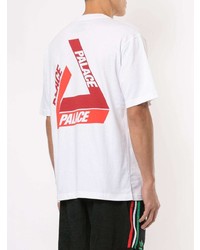 weißes bedrucktes T-Shirt mit einem Rundhalsausschnitt von Palace