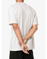 weißes bedrucktes T-Shirt mit einem Rundhalsausschnitt von Calvin Klein 205W39nyc