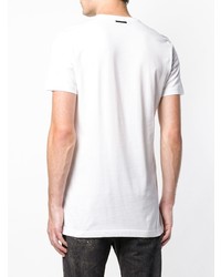 weißes bedrucktes T-Shirt mit einem Rundhalsausschnitt von Diesel Black Gold