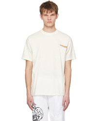 weißes bedrucktes T-Shirt mit einem Rundhalsausschnitt von Undercover