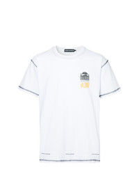 weißes bedrucktes T-Shirt mit einem Rundhalsausschnitt von United Standard