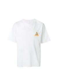 weißes bedrucktes T-Shirt mit einem Rundhalsausschnitt von Unravel Project
