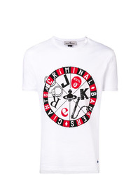 weißes bedrucktes T-Shirt mit einem Rundhalsausschnitt von Vivienne Westwood MAN