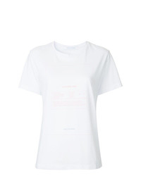 weißes bedrucktes T-Shirt mit einem Rundhalsausschnitt von Walk Of Shame