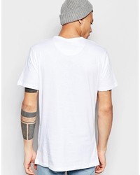 weißes bedrucktes T-Shirt mit einem Rundhalsausschnitt von WÅVEN