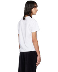 weißes bedrucktes T-Shirt mit einem Rundhalsausschnitt von Ludovic De Saint Sernin