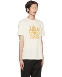 weißes bedrucktes T-Shirt mit einem Rundhalsausschnitt von Versace