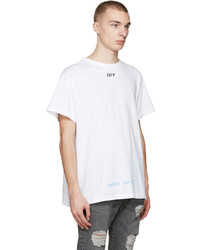 weißes bedrucktes T-Shirt mit einem Rundhalsausschnitt von Off-White