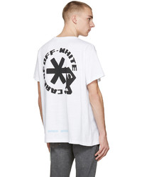 weißes bedrucktes T-Shirt mit einem Rundhalsausschnitt von Off-White