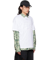 weißes bedrucktes T-Shirt mit einem Rundhalsausschnitt von VTMNTS