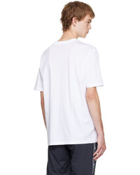 weißes bedrucktes T-Shirt mit einem Rundhalsausschnitt von Hugo