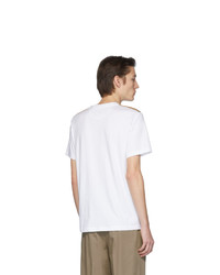 weißes bedrucktes T-Shirt mit einem Rundhalsausschnitt von Coach 1941