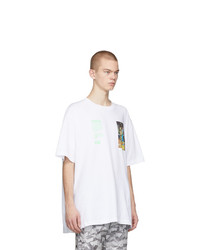 weißes bedrucktes T-Shirt mit einem Rundhalsausschnitt von Off-White