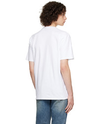 weißes bedrucktes T-Shirt mit einem Rundhalsausschnitt von Endless Joy
