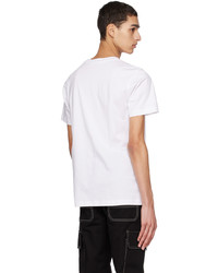 weißes bedrucktes T-Shirt mit einem Rundhalsausschnitt von Marni