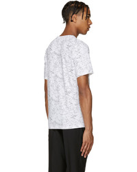 weißes bedrucktes T-Shirt mit einem Rundhalsausschnitt von Carven