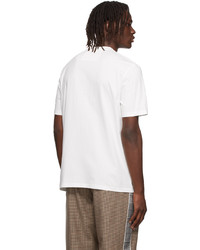 weißes bedrucktes T-Shirt mit einem Rundhalsausschnitt von Ahluwalia &Paul Smith