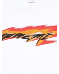 weißes bedrucktes T-Shirt mit einem Rundhalsausschnitt von Supreme