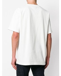 weißes bedrucktes T-Shirt mit einem Rundhalsausschnitt von Calvin Klein 205W39nyc