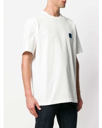 weißes bedrucktes T-Shirt mit einem Rundhalsausschnitt von Calvin Klein 205W39nyc