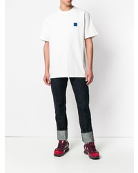 weißes bedrucktes T-Shirt mit einem Rundhalsausschnitt von Calvin Klein 205W39nyc