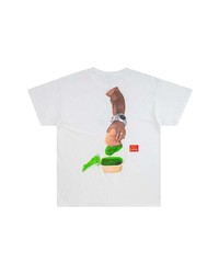 weißes bedrucktes T-Shirt mit einem Rundhalsausschnitt von Travis Scott Astroworld