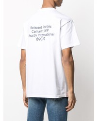 weißes bedrucktes T-Shirt mit einem Rundhalsausschnitt von Carhartt WIP