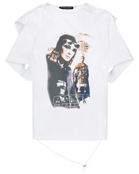 weißes bedrucktes T-Shirt mit einem Rundhalsausschnitt von Y/Project