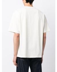 weißes bedrucktes T-Shirt mit einem Rundhalsausschnitt von Rhude