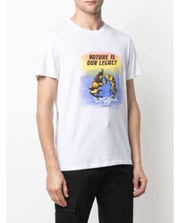 weißes bedrucktes T-Shirt mit einem Rundhalsausschnitt von Zadig & Voltaire