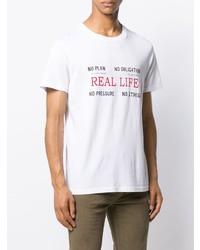 weißes bedrucktes T-Shirt mit einem Rundhalsausschnitt von Zadig & Voltaire