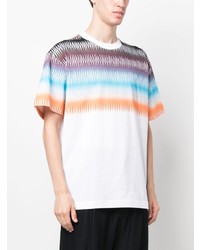 weißes bedrucktes T-Shirt mit einem Rundhalsausschnitt von Missoni